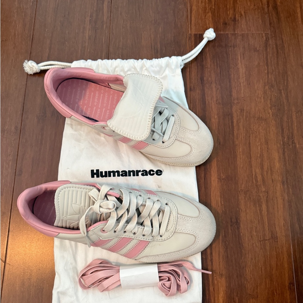 adidas Women's Pink and Cream Sneakers